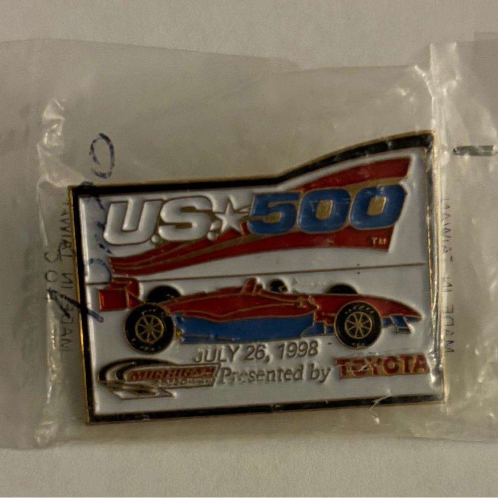 US 500 Racing Pin July 26, 1998